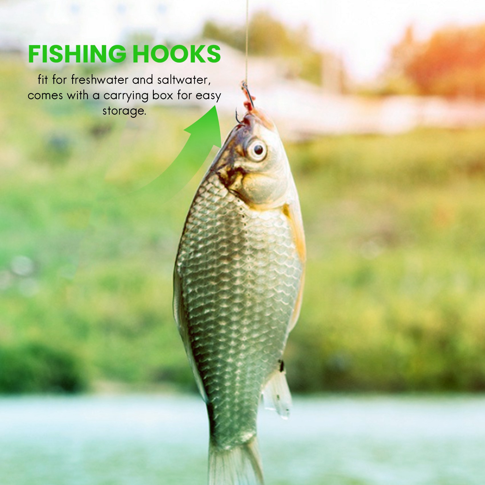 Fishing Hook Box - New arrival 500Pcs/Set Mixed Size #3~12